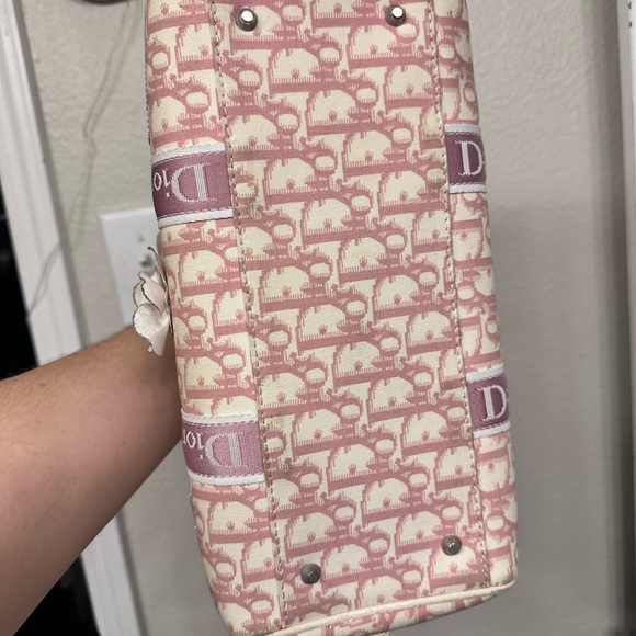 Vintage Y2K Dior Floral Pink and Cream Satchel - Picture 3 of 9